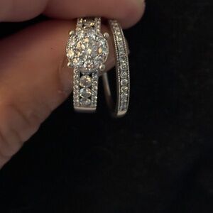 Diamond Engagement Ring and Band